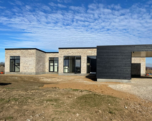 Moderne hus med atrium