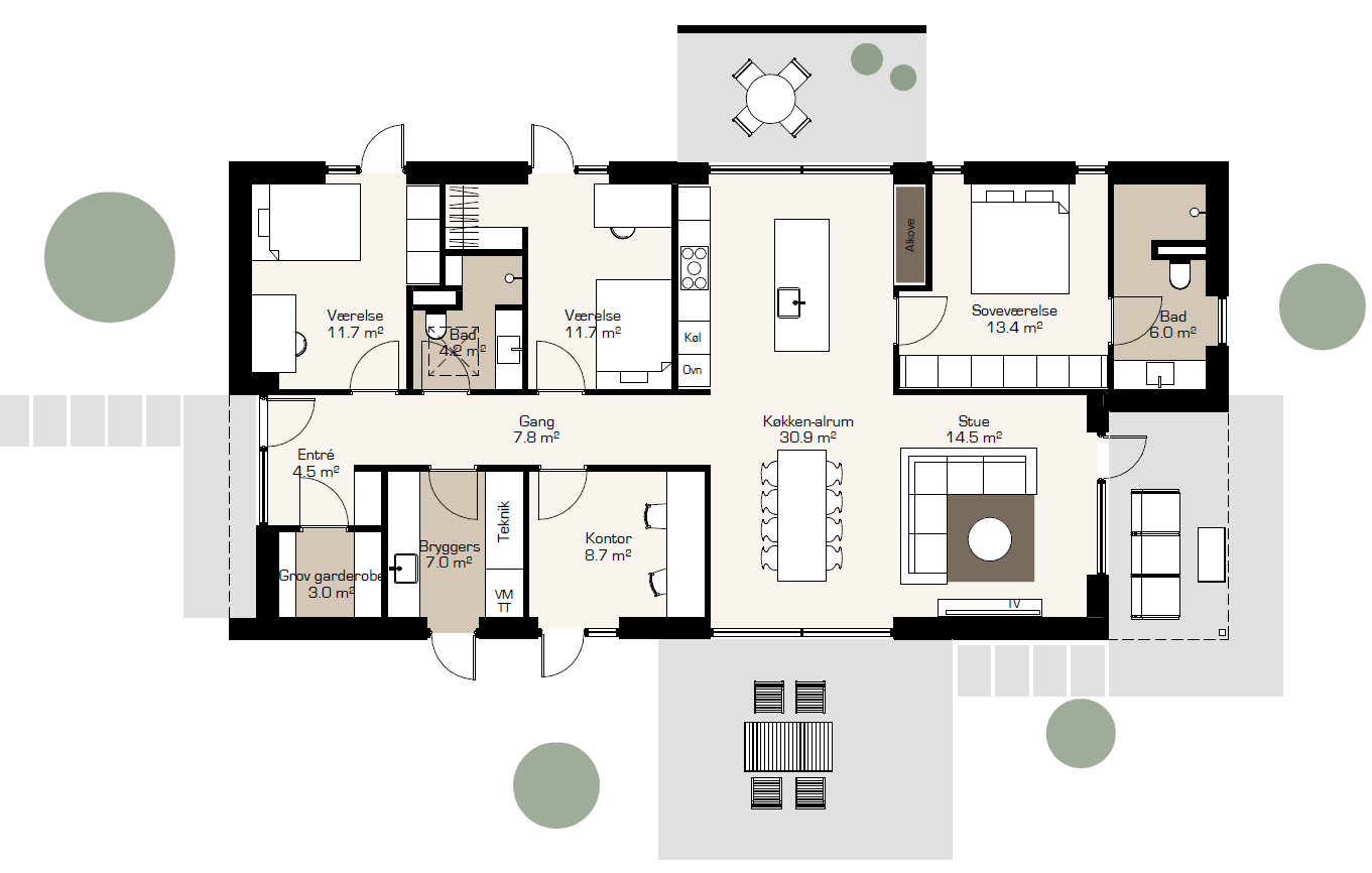 Villa Enkel 150 m2