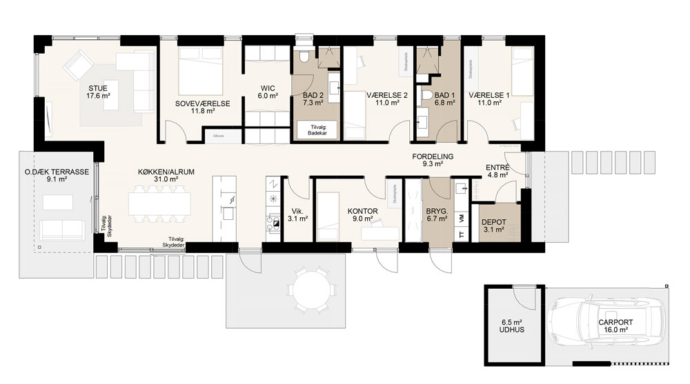 Villa Enkel 170 m2