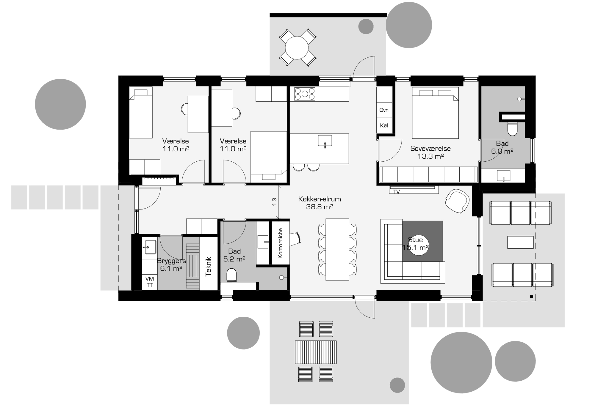 Villa Enkel 130 m2