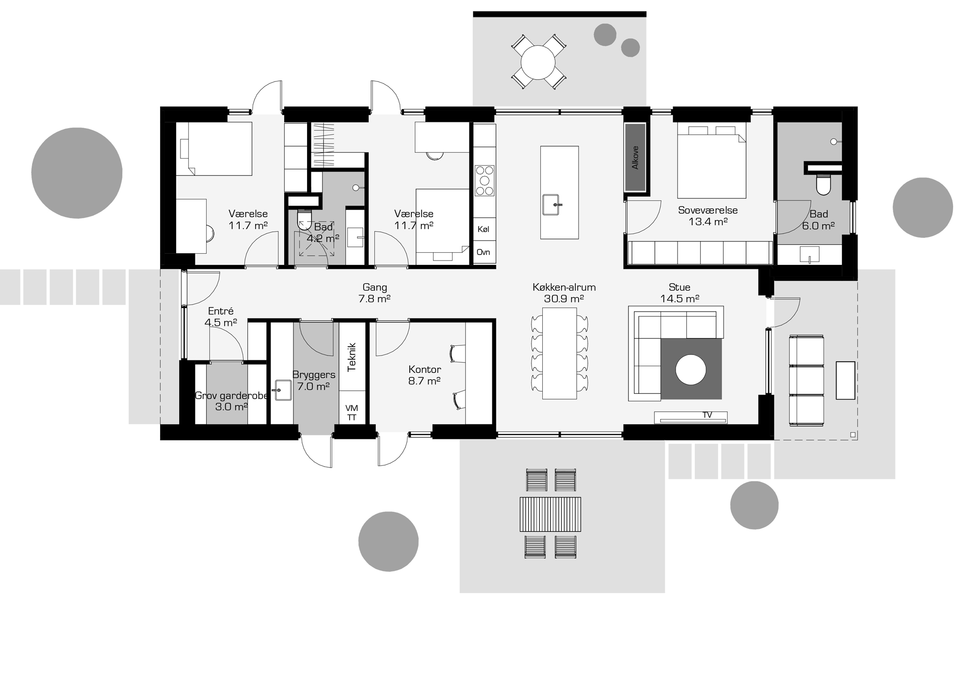 Villa Enkel 150 m2