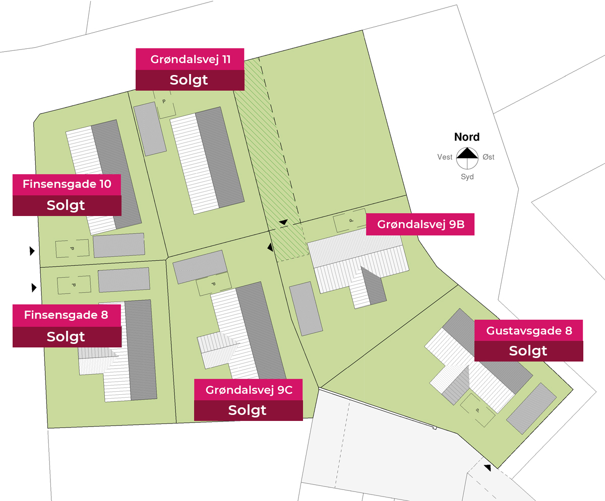 Beliggenhedsplan Solgte